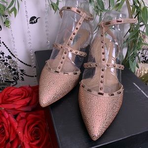 INC Rose Gold Embellished Pump Heels with Box NEW